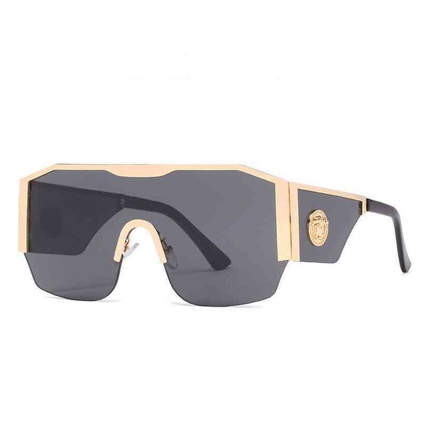 

designer versage sunglasses medussa cycle luxurious fashion woman mens new one piece european american personalized sunglasses, White;black