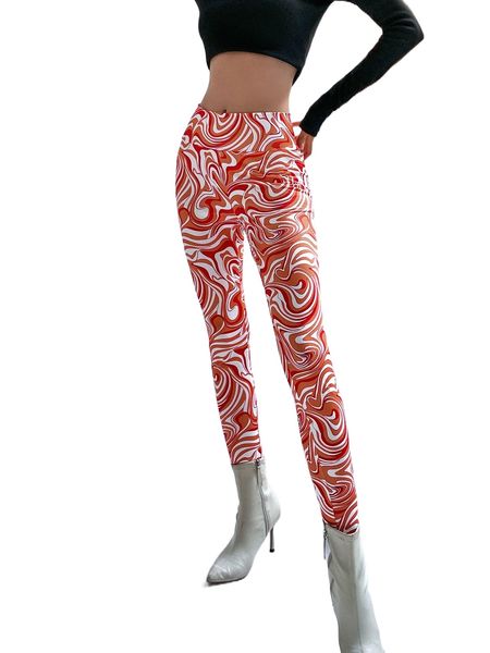 

marble print wide waistband leggings e1mk#, White;black