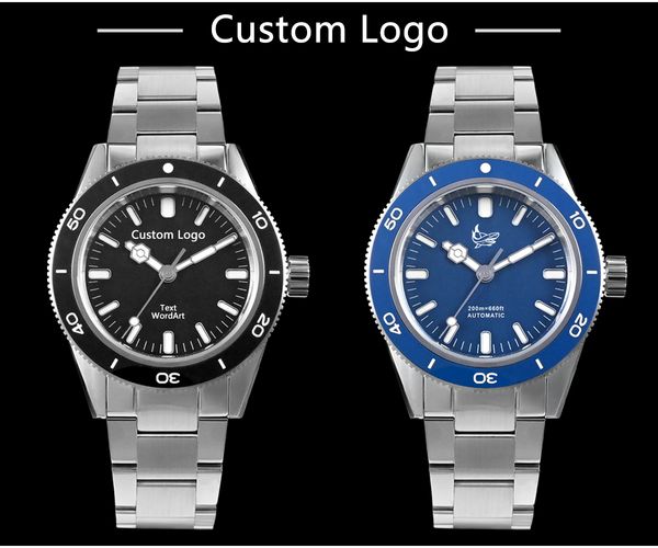 

men watch 39.5mm diving sandwich dial luxury sapphire yn55 automatic mechanical wristwatch 20bar bgw9 full luminous, Slivery;brown