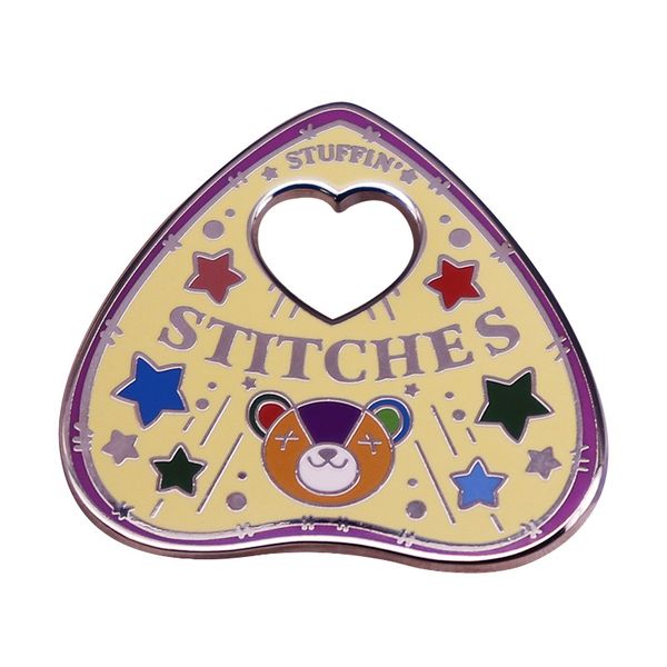 

stitches villager planchette pin enamel pins lapel pin, Blue