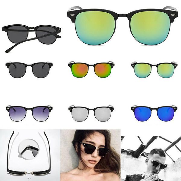 

black horn rimmed half frame polarised driving fishing sunglasses uv400, White;black