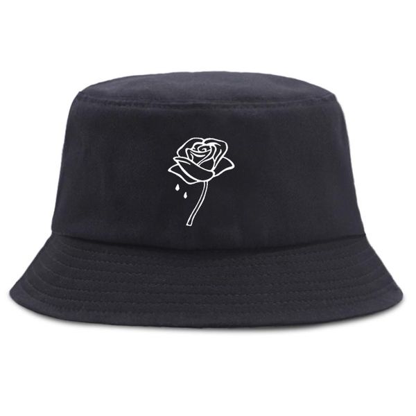 Berets Women Hat hat white Rose Эстетика Harajuku Beach Sun Bob Man Cap Unisex Fedoras повседневная рыбалка панамская шляпа Summerberets