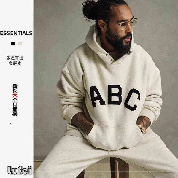 

autumn and winter new fashion brand double line abc letter high street loose hooded women's sweater tough guy style sports jogging bask, Black