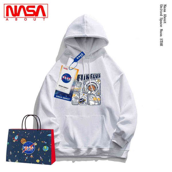 

hoodies sweatshirts designer hoodie nasa co branded men's sweater spring and autumn new trend fashion brand printing loose casual comfo, Black