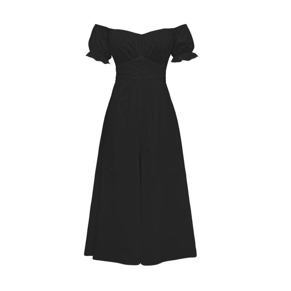

new jumpsuits autumn one-word collar short-sleeved temperament european and american street fashion wide-leg trousers women, Black;white