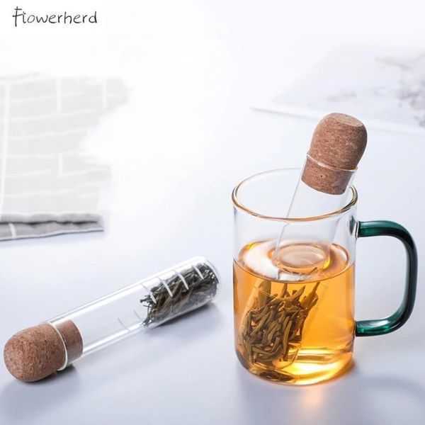 Filtri per il tè Design creativo per tubi di vetro Fantasia Filtro Tè alle erbe Accessori per la cucina Inventario all'ingrosso