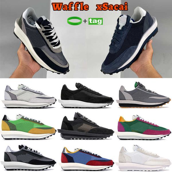 

ld waffle xsacai running shoes black nylon green blue multi summit white lx metallic silver pine green clot cool grey men women sneakers us