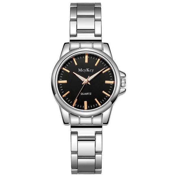 

couple simple watch 2022 fashion wristwatches stainless steel silver mesh strap female quartz watches support dropshipping, Slivery;brown