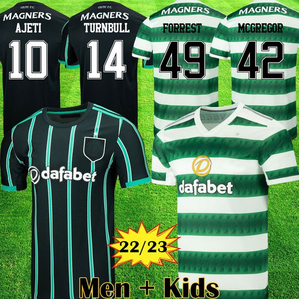 

22 23 celtic home soccer jersey forrest edouard 2022 2023 ajeti kyogo taylor elyounoussi mcgregor away football shirts men kit kids equipmen, Black;yellow
