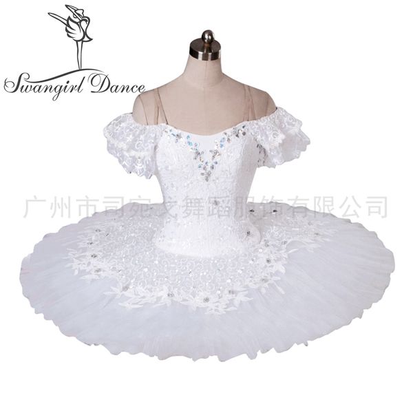 Mädchen Edelweiss Professionelles Ballettkleid Weißes Dornröschen Kind Klassisches Tutus Weißer Schwan Ballett-Tutu für FrauenBT9001