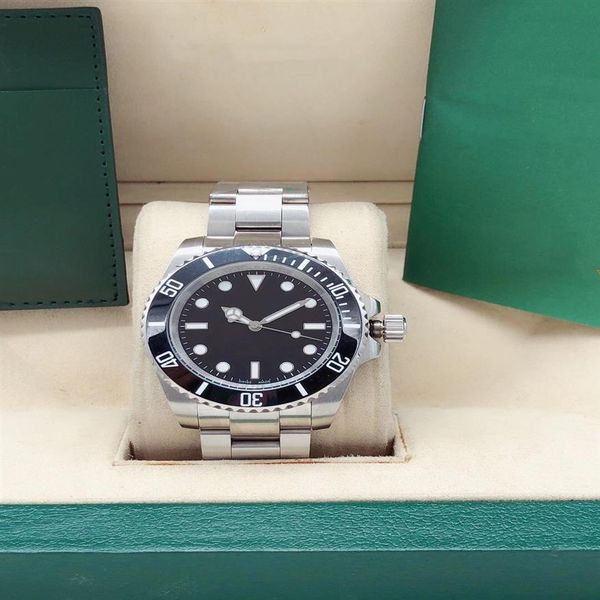 

model men's watch black dial silver stainless steel strap automatic mechanical 2813 movement mens wristwatch fashion s3090, Slivery;brown