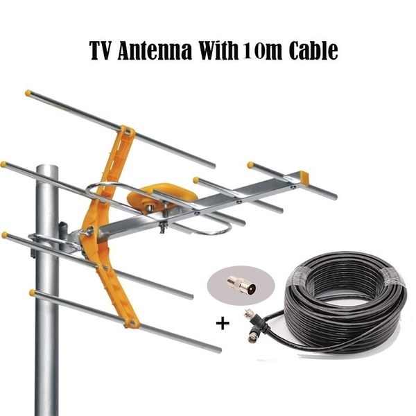 

outdoor tv antenna for dvbt2 hdtv isdbt atsc high gain strong signal booster hd digital uhf vhf fm reception television antenna amplified