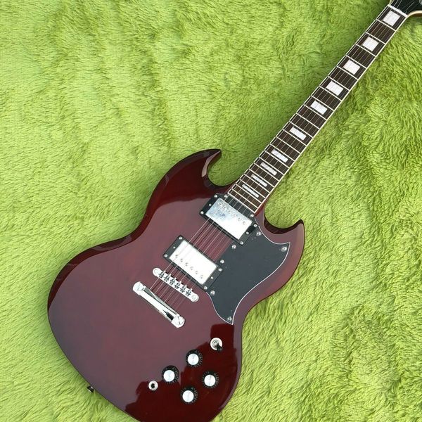 

diy brand new burgundy 6 string sg electric guitar