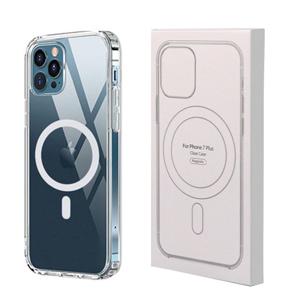 Für iPhone 14 Pro Max Bumper Magsafe Hülle iPhone 13 12 11 XR XS 6 7 8 Plus Transparent Klar Acryl Wireless Charging Back Cases
