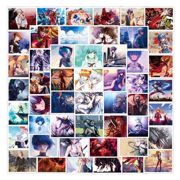 

50pcs anime evangelion character graffiti waterproof sticker for lapluggage phone case decoration toy wholesale