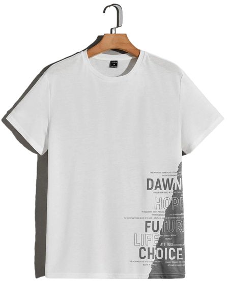 

men slogan graphic j5pf#, White;black