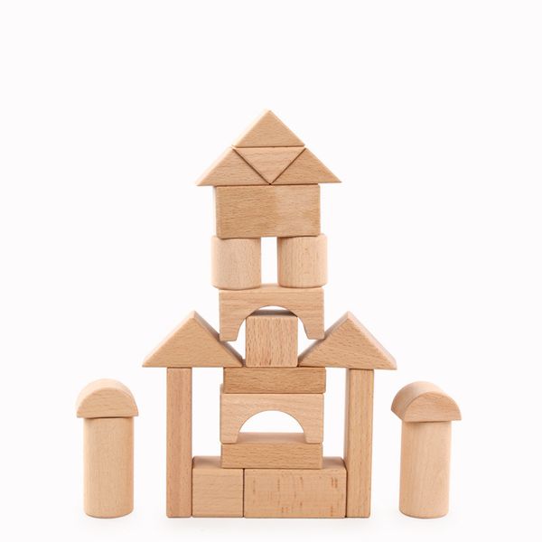 Building Blocks Kit per bambini in legno I kit possono essere assemblati assemblati i giocatori di educazione alle prime educazioni ammucchiati per 2 anni