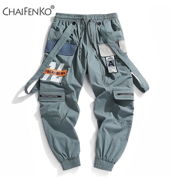 Chaifenko jogger Leisure Sports Bunders Men Hip Hop Streetwear Beam Foot Cargo Pants Fashion Printing 220815