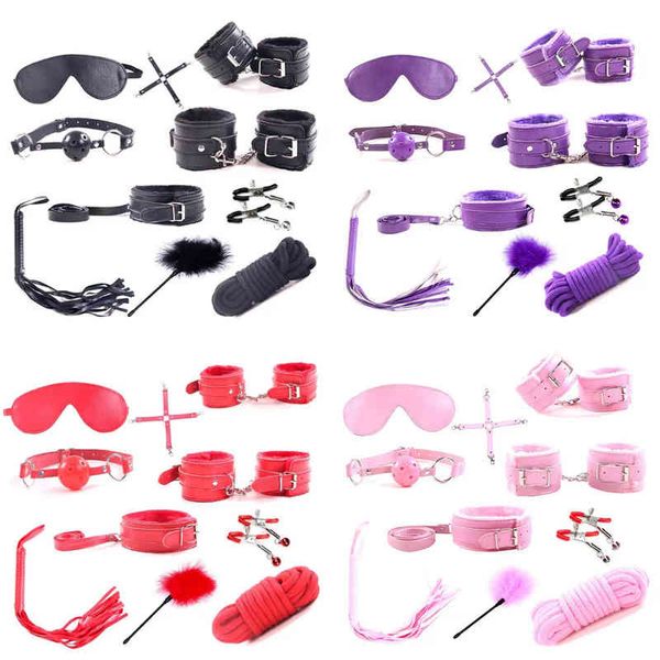 

fun sm tune products leather plush ten piece set female slave binding bed toys 3jth
