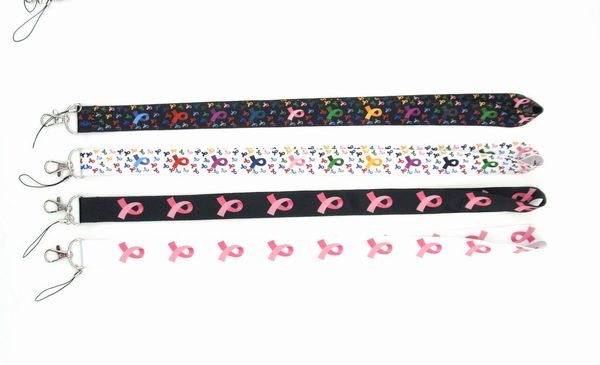 

factory price 100 pieces ribbon cartoon anime lanyard keychain neck strap key camera id phone string pendant badge party gift accessories wh, Silver