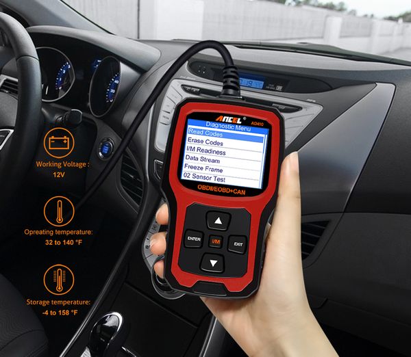 

ancel ad410 obd2 diagnostic tool automotive scanner