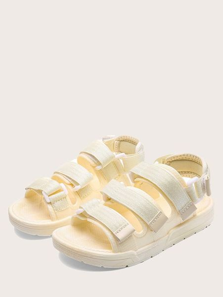 

boys hook-and-loop slingback sports sandals she02, Black;red