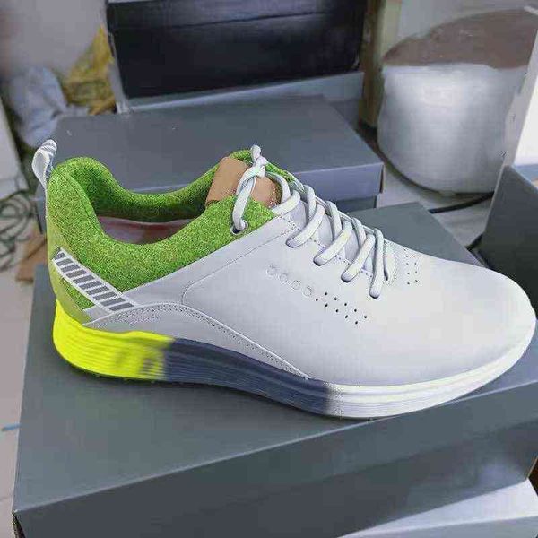 

new golf shoes for men training sneakers non slip and waterproof leather 220408