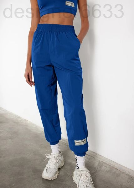 

women's jeans designer spring and autumn thickened cy color versatile guard pants for men women, foot tied high street fashion br leisu, Blue