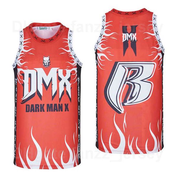 

movie dmx basketball jerseys man flesh blood of my album dark man x team color orange hipÂ hop breathable pure cotton hiphop for sport fans s, Black
