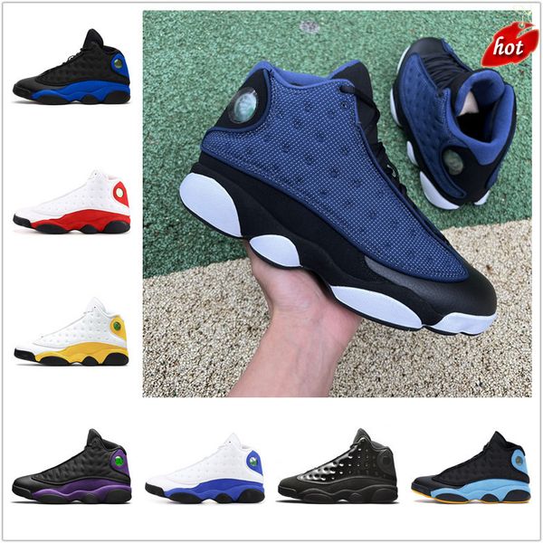 

boots shoes mens basketball 13 13s jumpman brave blue court purple obsidian del sol re, Black