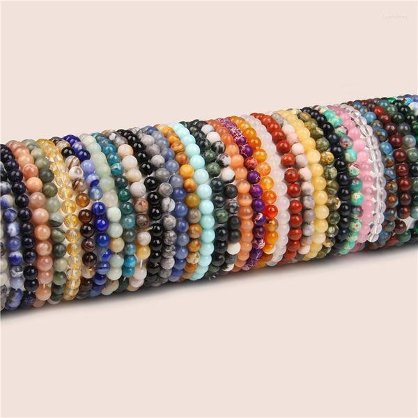 Fili di perline 6MM Bracciale di perline Braccialetti di pietra naturale per donna Uomo Agate Quarzi Ematite Ossidiana Stretch Goccia fatta a mano Kent22