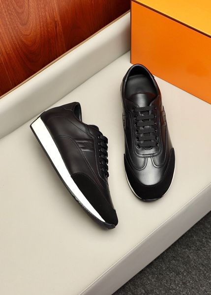 

luxury designer low- men's sneaker shoes technical canvas mesh leather casual outdoor sports tech fabrics trainers eu 38-46, Black
