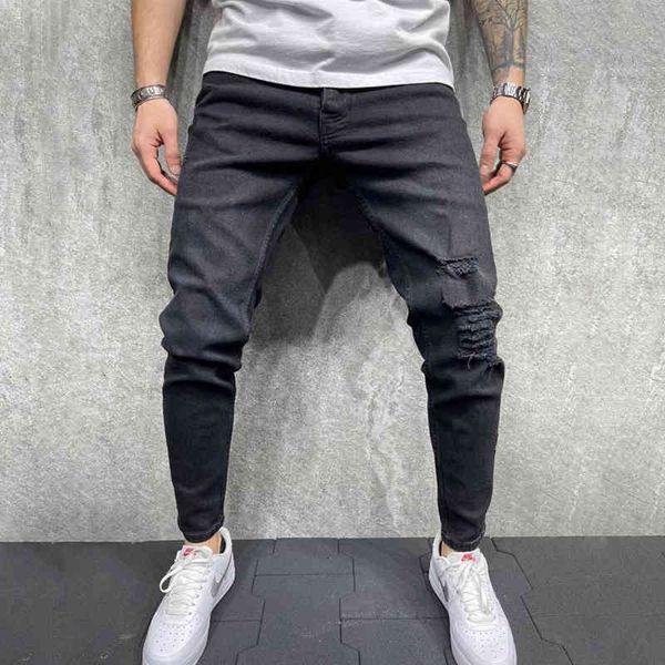 

men's jeans men's jeans youth wear slim small leg gryx, Blue