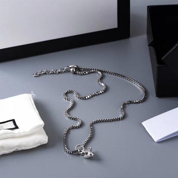 

new fashion bull head pendant necklace silver plated necklace trend couple chain necklace long jewelry supply292q