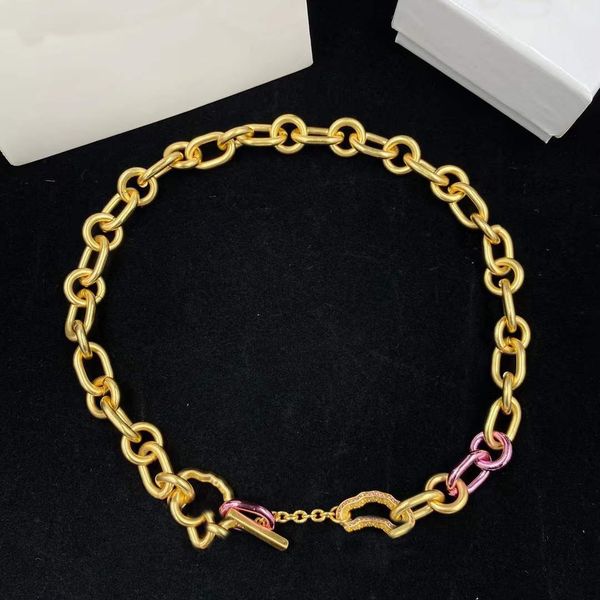 

fashion gold charm link necklaces chokers for women mens party jewelry for couples lovers engagement gift, Golden;silver