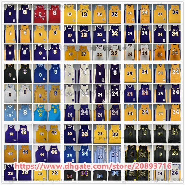 

mitchell and ness los 24angeles 8 blackmamba basketball jerseys stitched artest worthy jerry west chamberlain dennis rodman 1996-97 1996-201, Black;red
