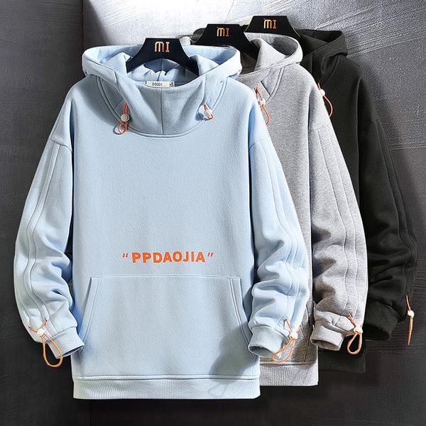 

turtleneck hoodies men autumn winter 220815, Black