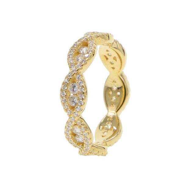 Cluster Rings Gold Vermeil 925 стерлингового серебра