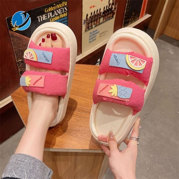 

mo dou summer outdoor lady slippers breathable thick sole non slip women shoes comfortable casual shoes 220611, Black