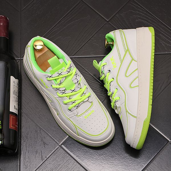 

luxury designers dress wedding party shoes spring fashion vulcanized lace up casual sneakers comfortable classic white round toe driving wal, Black