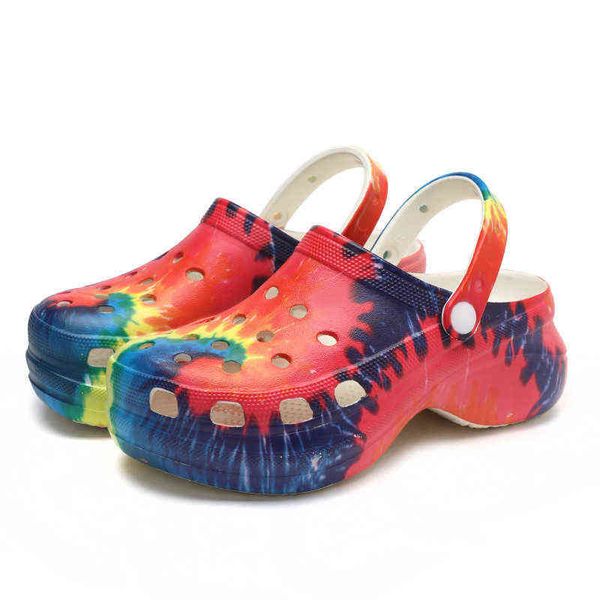 

sandals summer slipper woman shoes high heels fashion for women platform wedges slides clogs garden 220412, Black