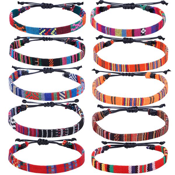 Tornozeleiras boêmias para homens mulheres corda feita à mão Bracelete descalça na cadeia de pernas Boho Foot Jewelry