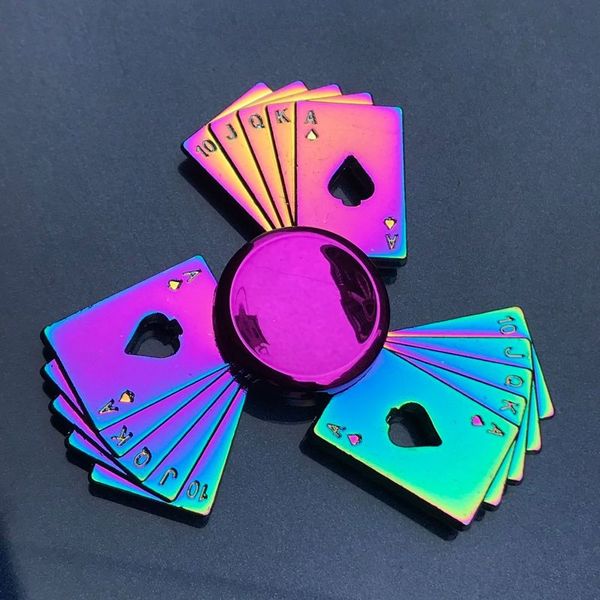 Bunte Zinklegierung Fidget Spinner Gyro Spielzeug R188 Metalllager Regenbogen Hand Fokus für Erwachsene Kinder Weihnachtsgeschenke 220622