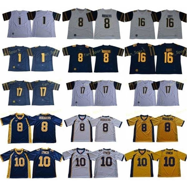 Thr NCAA California Orso d'Oro 8 Aaron Rodgers Jersey College 1 DeSean Jackson 10 Marshawn Lynch 17 Vic Wharton III Melquise Stovall 16 Jared