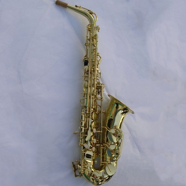 

high grade new type large bell gold lacquer alto saxophone