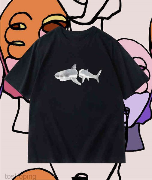 T-Shirts Print Designer Brief Herren Casual Tops T-Shirt Angels Palms Damen Angel T-Shirt Pa Shark Graffiti Kleidung Spray Kurzarm S11b