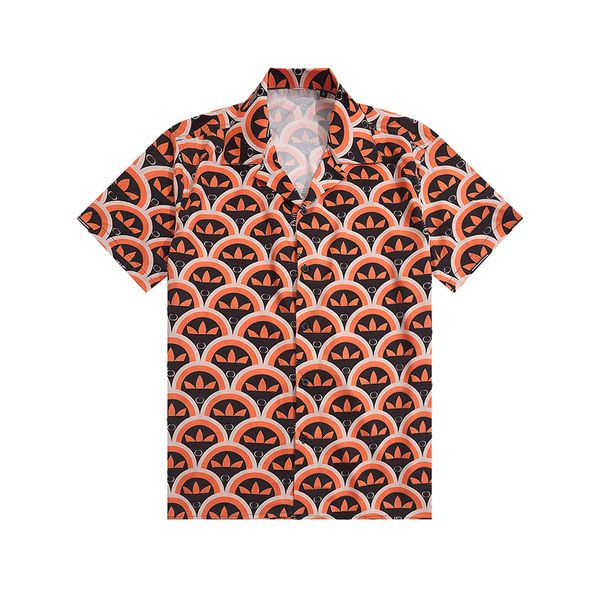 Camisas masculinas de verão Carta floral impressão havaí boliche de praia Men camisa casual manga curta designer solto Silk Man Shirt M-3xl