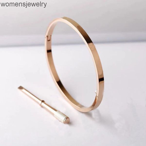 

luxury classic screwdriver bangle narrow version love bracelet turn buckle young charm jewelry with exquisite packaging gift box, Black