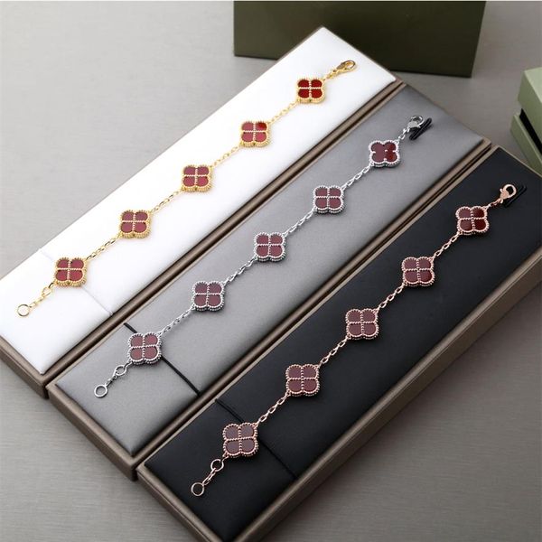 

clover bracelet clovers bracelets designer jewelry designer jewlery gold bangle bangles for woman gold jewellery designer fashion 245o, Black