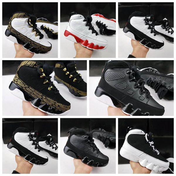 

fashion wholesale 9s oreo designer kids basketball athletic shoes breathable black white shoe space jam pe 9s sport trainer children platfor